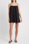 Wayf Casey Stretch Cotton Cami Dress In Black