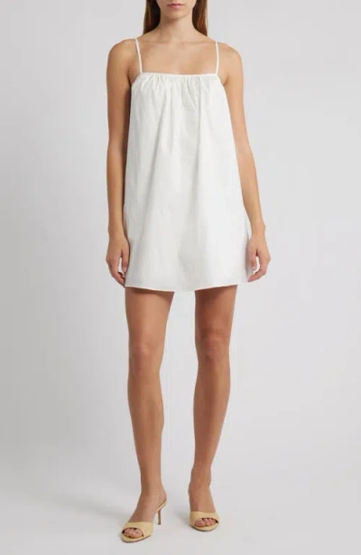 Wayf Casey Stretch Cotton Cami Dress In White