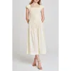 Wayf Cassidy Smock Bodice Midi Sundress