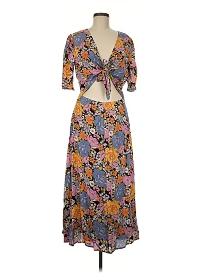 Pre-owned Wayf Casual Dress In Brown