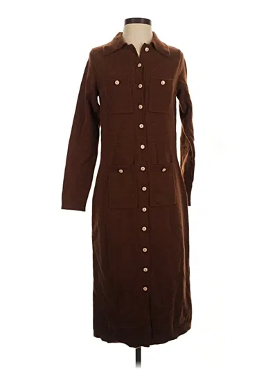 Pre-owned Wayf Casual Dress In Brown