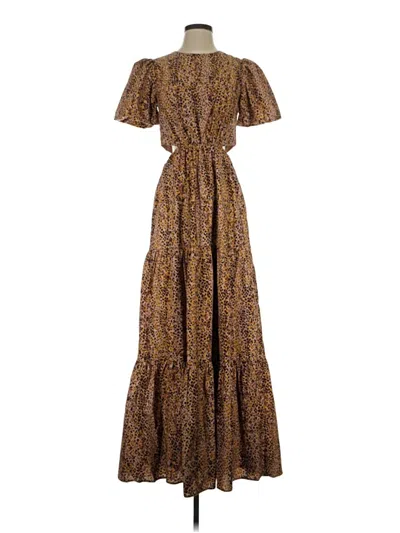 Pre-owned Wayf Casual Dress In Brown