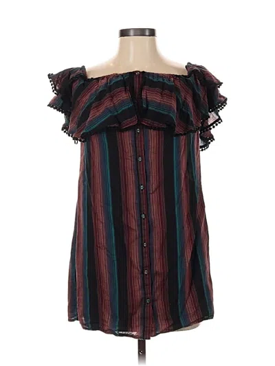 Pre-owned Wayf Casual Dress In Burgundy