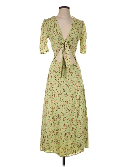 Pre-owned Wayf Casual Dress In Green