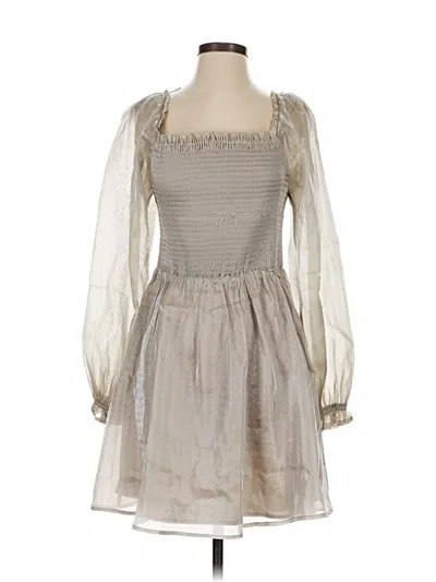 Pre-owned Wayf Casual Dress In Tan