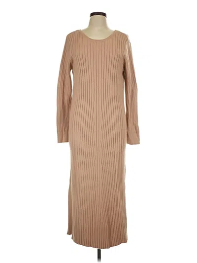 Pre-owned Wayf Casual Dress In Tan