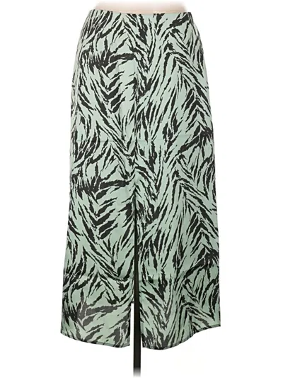 Wayf Maltamont Tiger Print A-line Midi Skirt In Mint Tiger In Multi