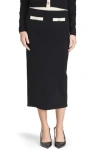 Wayf Catherine Contrast Trim Sweater Midi Skirt