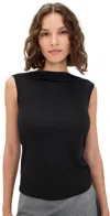 Wayf Celeste Drape Back Top In Black