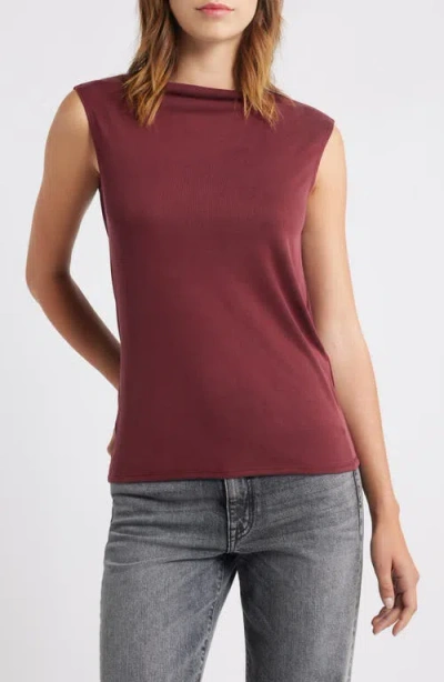Wayf Celeste Drape Back Top In Brown