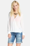 WAYF WAYF CHIFFON WRAP BLOUSE