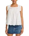 Wayf Claudia Eyelet Top In Ivory