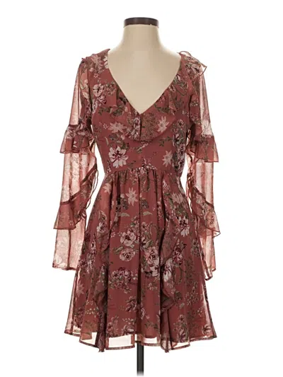 Pre-owned Wayf Cocktail Dress In Burgundy