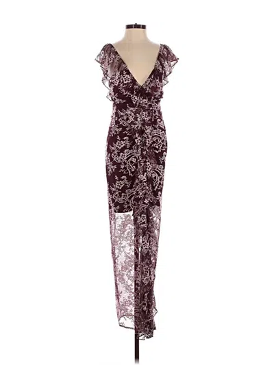 Pre-owned Wayf Cocktail Dress In Burgundy