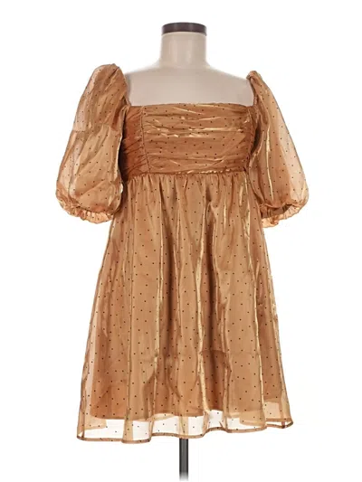 Pre-owned Wayf Cocktail Dress In Gold