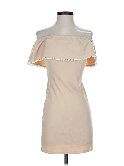 Pre-owned Wayf Cocktail Dress In Tan