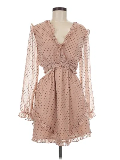 Pre-owned Wayf Cocktail Dress In Tan