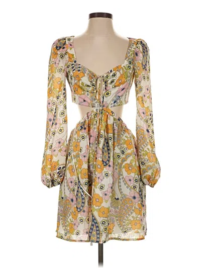 Pre-owned Wayf Cocktail Dress In Yellow