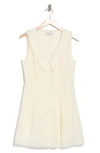Wayf Collared Minidress In Gray