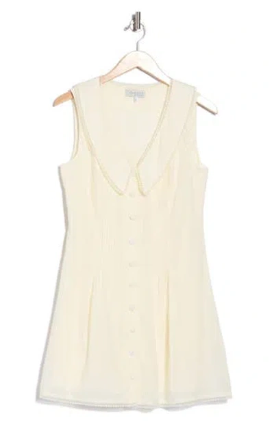 Wayf Collared Minidress In Gray
