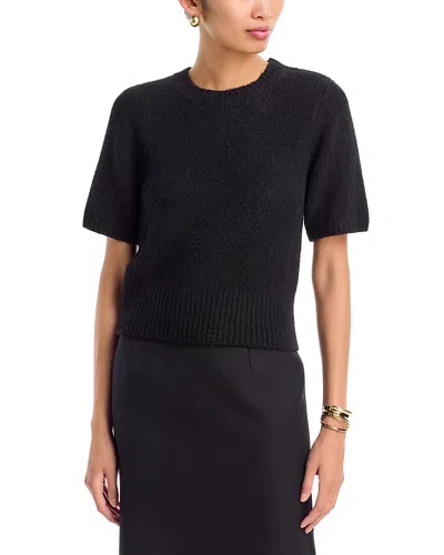 Wayf Corrine Short Sleeve Sweater In Black