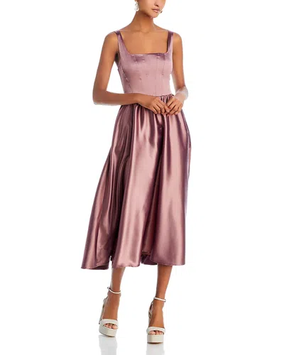 Wayf Corset Midi Dress In Mauve