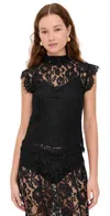 Wayf Cosette Lace Top In Black