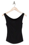 Shop Wayf Cowl Neck Tank In Black