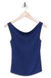 Wayf Cowl Neck Tank In Navy