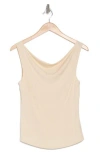 Wayf Cowl Neck Tank In Parchment