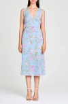 WAYF WAYF DAHLIA FLORAL PRINT SLEEVELESS MIDI DRESS