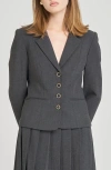 Wayf Darby Fitted Blazer In Gray