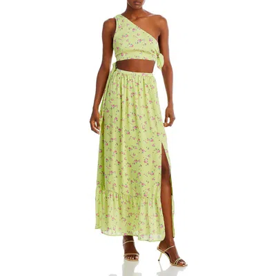 Wayf Darlin Womens Chiffon Cut-out Maxi Dress In Multi