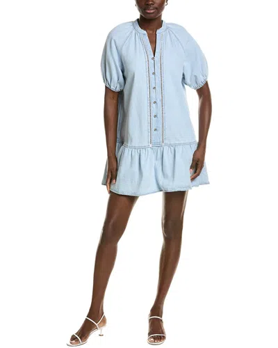 Wayf Denim Mini Dress In Blue
