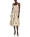Wayf Desi Corset Midi Dress In Ivory Paisley