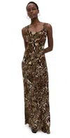 Wayf Drape Neck Dress Leopard Print In Leopard Print