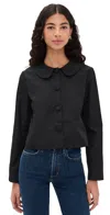 Wayf Elena Button Front Jacket In Black