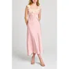 Wayf Ella Lace Trim Slipdress In Pink