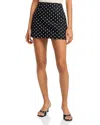 Wayf Elle Polka Dot Mini Skirt In Black