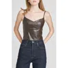 Wayf Estella Faux Leather Camisole