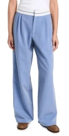 WAYF EXPOSED WAISTBAND PANTS CHAMBRAY BLUE