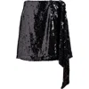 Wayf For Keeps Sequin Miniskirt In Black