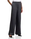 Wayf Fynn Satin Wide Leg Pants In Gunmetal