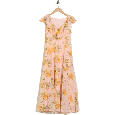 Wayf Godet Midi Dress In Multi