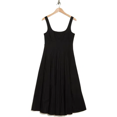 Wayf Godet Tank Dress In Black