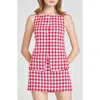 Wayf Gracie Gingham Linen Blend Button-up Vest