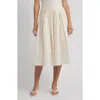 Wayf Greer Pintuck Pleat Midi Skirt In White