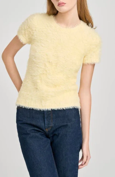 Wayf Hannah Short Sleeve Sweater In Yellow