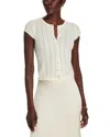 Wayf Harmony Pointelle Top In Cream