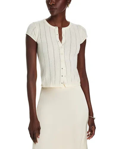 Wayf Harmony Pointelle Top In Cream